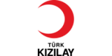 Türk Kızılay logosunda, sola dönük duran kırmızı bir hilalin altında siyah, büyük harflerle iki satır halinde TÜRK KIZILAY yazıyor. 
